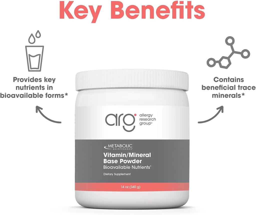 Metabolic Maintenance Vitamin Mineral Base Powder - Polvo Multivitamínico Completo - Vitaminas Activas y Minerales Quelados - 60 Dosis (311 g)