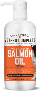 Vet Pro Complete Aceite de Salmón Salvaje de Alaska para Perros y Gatos - 473 ml