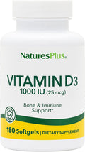 NaturesPlus Vitamin D3 1000 IU - 180 Softgels