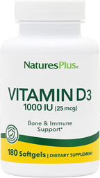 NaturesPlus Vitamin D3 1000 IU - 180 Softgels