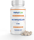Methyl-Life L-Metilfolato 5 mg - Comprimidos Masticables de Folato Activo con Cerebrofolate® (L-5-MTHF) - 90 Comprimidos