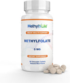 Methyl-Life L-Metilfolato 5 mg - Comprimidos Masticables de Folato Activo con Cerebrofolate® (L-5-MTHF) - 90 Comprimidos
