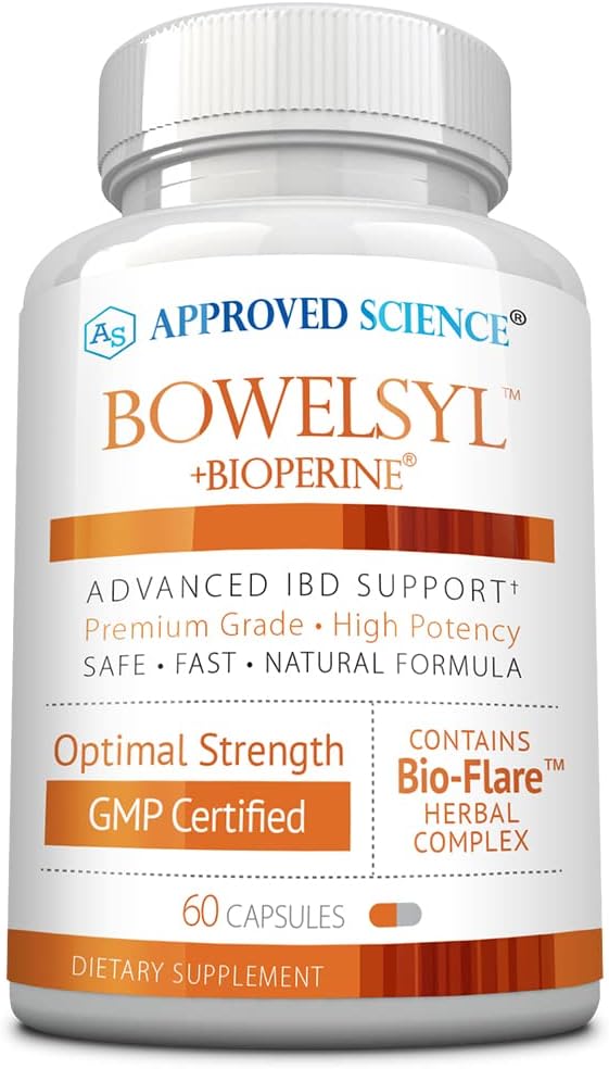 Approved Science Bowelsyl - 360 Cápsulas - Soporte para el Tracto GI, Calma el Colon, Restaura Nutrientes - Alta Absorción - Natural, No OGM