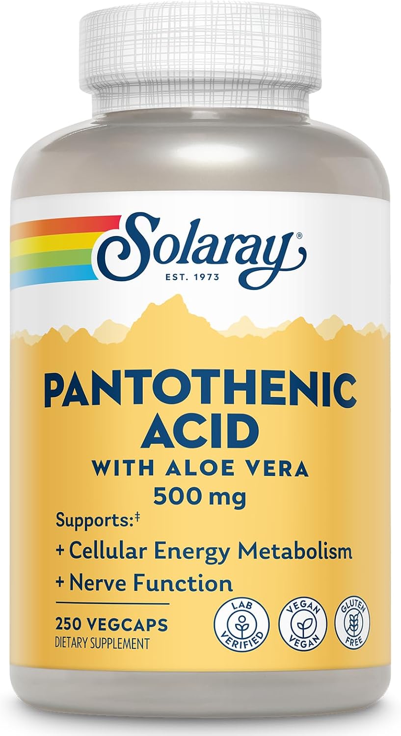 Solaray Ácido Pantoténico 500 mg - 250 Cápsulas