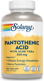 Solaray Ácido Pantoténico 500 mg - 250 Cápsulas