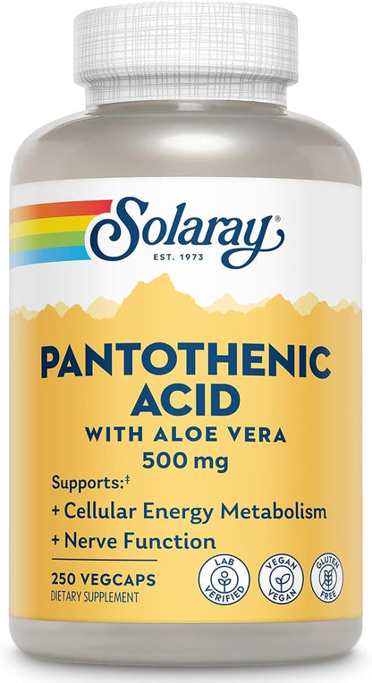 SOLARAY Ácido Pantoténico 500 mg - 100 Cápsulas – Image 7