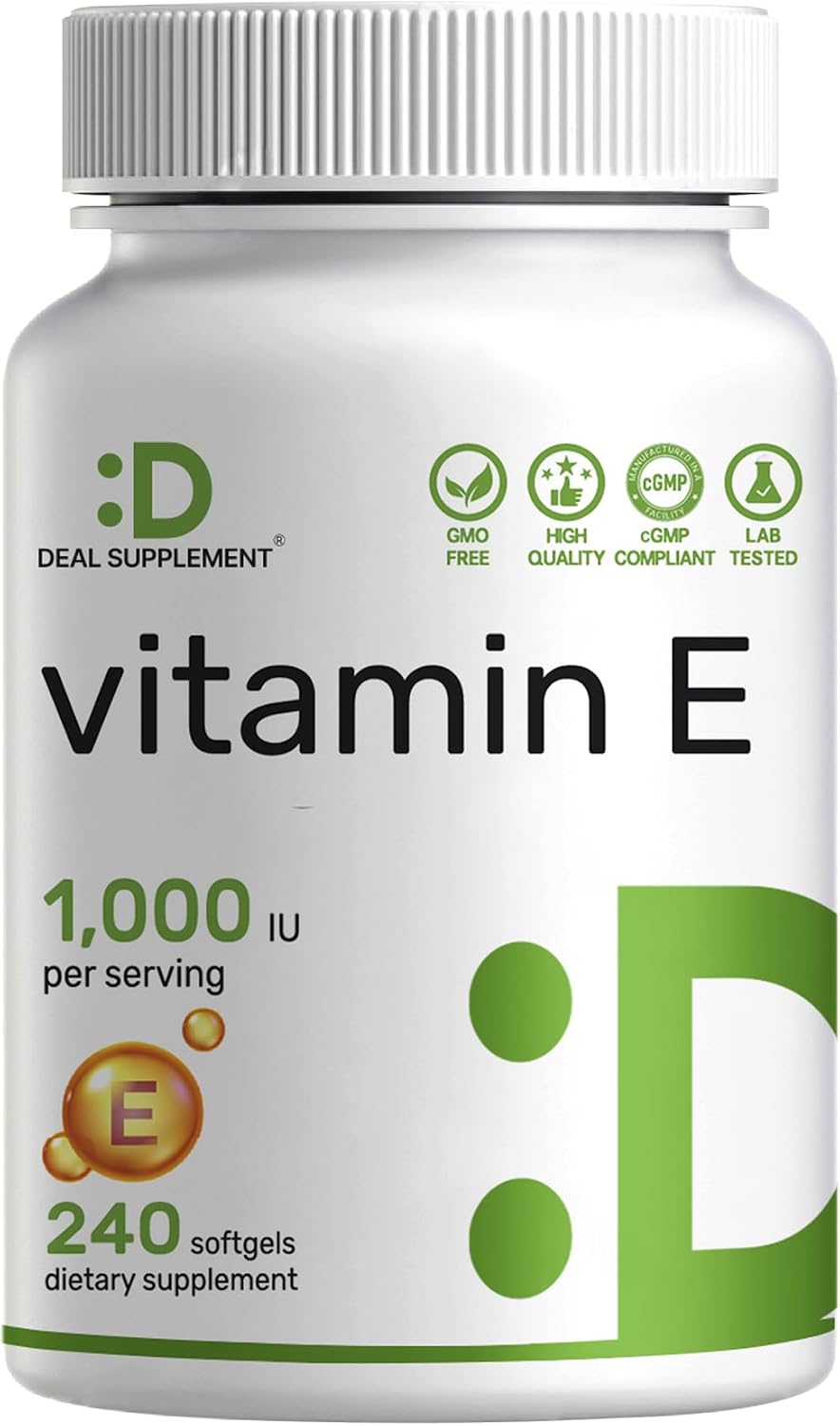 Vitamina E 1,000 IU – 240 Cápsulas Blandas