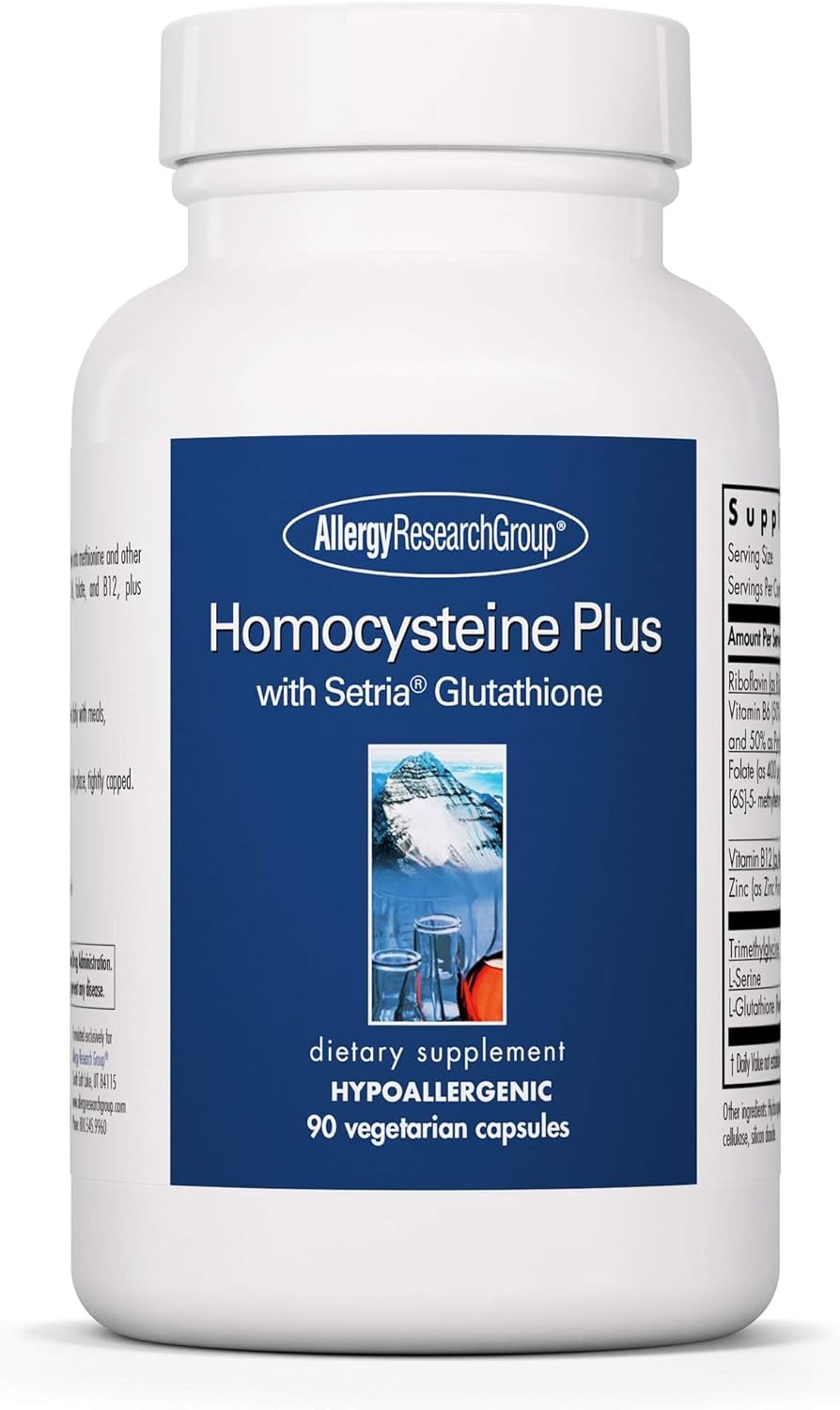 ARG Homocysteine Plus - Complejo de Vitaminas B Metiladas con Glutatión, 90 Cápsulas