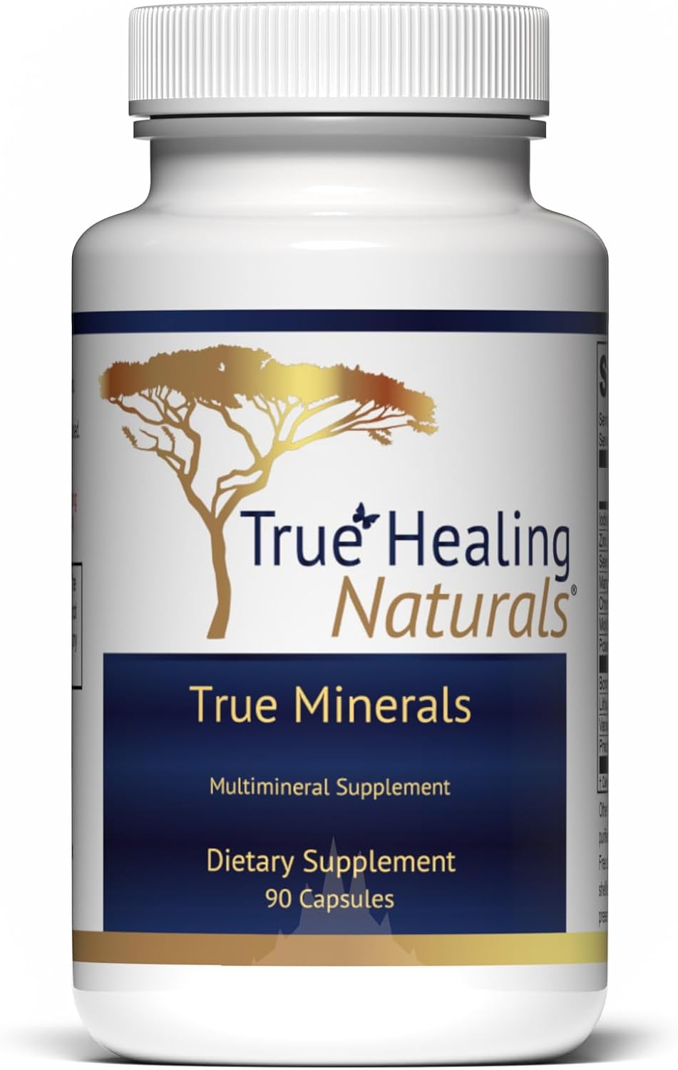True Healing Naturals - True Minerals, Suplemento Multimineral, 90 Cápsulas Vegetales