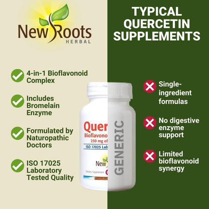 NEW ROOTS HERBAL Quercetin con Bromelina y Rutina - 90 Cápsulas Veganas – Image 5