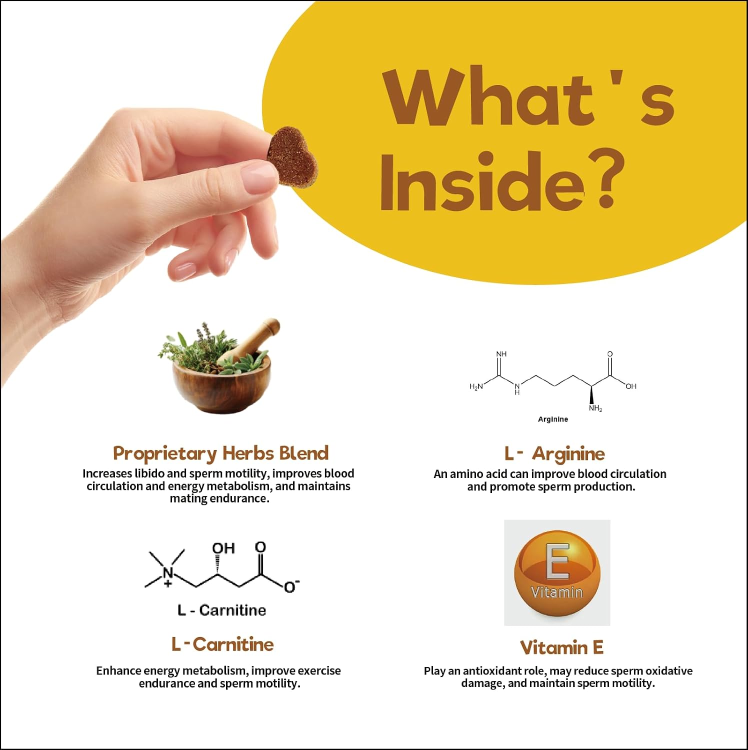 Suplemento de Salud Reproductiva para Perros - Snacks Blandos con L-Carnitina, Zinc, Ginseng y Vitaminas - Apoyo a la Fertilidad y Vitalidad - 120 unidades