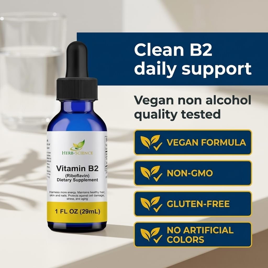 Herb-Science Vitamina B2 (Riboflavina) en Gotas - 30 ml