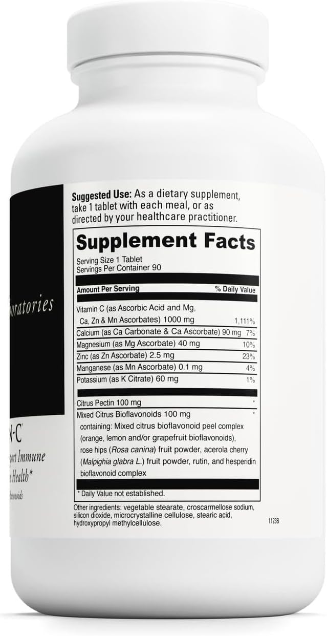 DAVINCI Labs Poten-C - Vitamina C con Minerales y Bioflavonoides - 90 Comprimidos