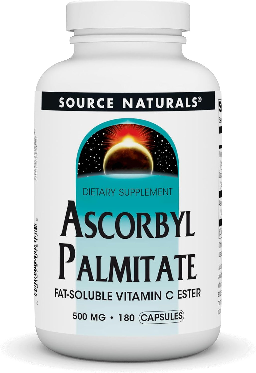 Source Naturals Palmitato de Ascorbilo 500 mg - Vitamina C Liposoluble - 180 Cápsulas