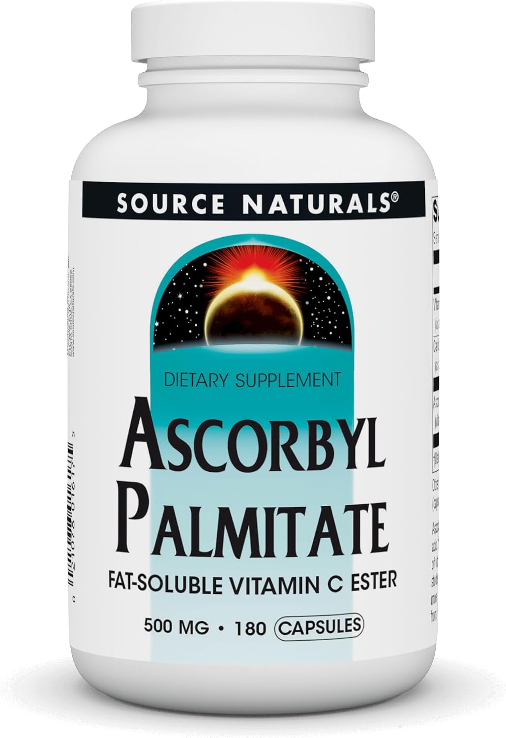 Source Naturals Palmitato de Ascorbilo 500 mg - Vitamina C Liposoluble - 180 Cápsulas