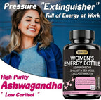 Himiyer Women's Energy Supplement, 60 Veggie Capsules, with Ashwagandha, Shilajit, Sea Moss, Collagen and Biotin