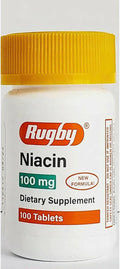 Paquete especial de 5 - NIACINA TAB 100MG Rugby 100TB Watson Labs, INC (PSI) SIN Envío