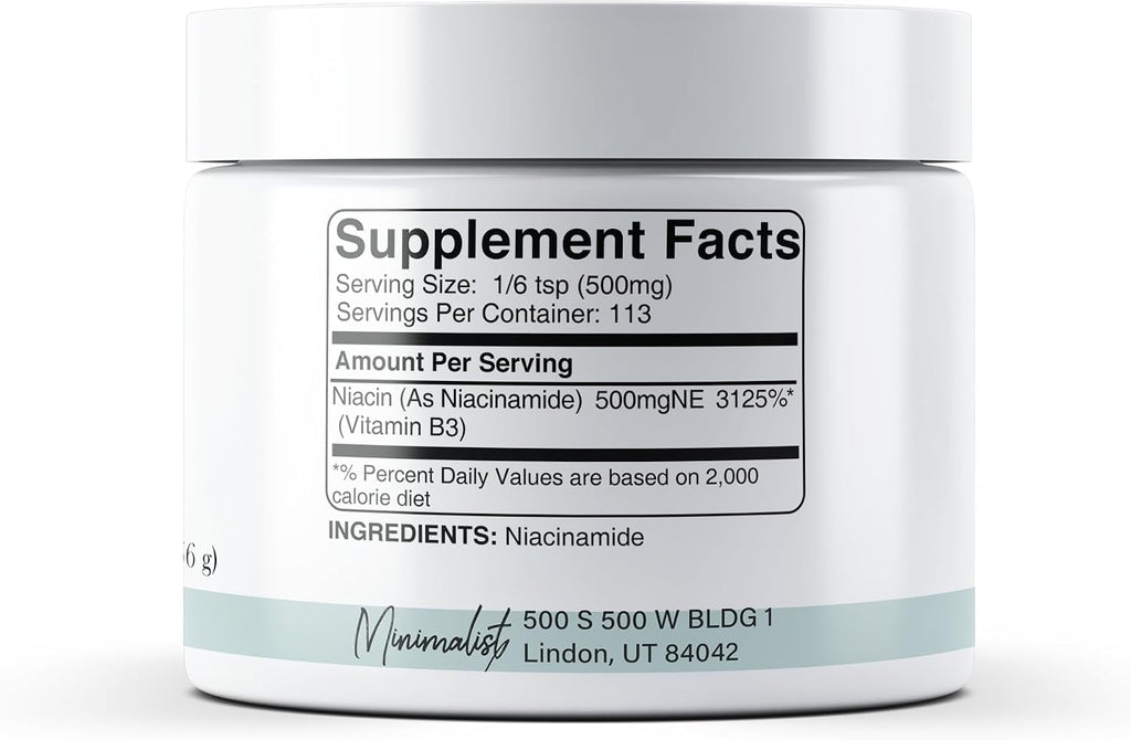 Minimalist Niacinamida en Polvo (2 oz) - Vitamina B3 Sin Enrojecimiento