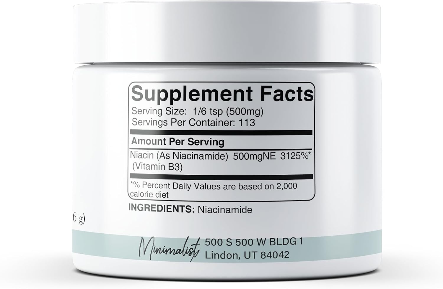 Minimalist Niacinamida en Polvo (2 oz) - Vitamina B3 Sin Enrojecimiento