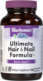 Bluebonnet Nutrition Fórmula Definitiva para Cabello, Piel y Uñas - Vitaminas, Minerales y Nutrientes Especializados - Sin Gluten, Kosher, Vegano, 60 Cápsulas Vegetales