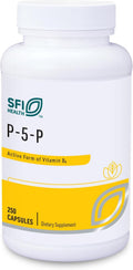 Klaire Labs SFI Health P-5-P - 30 mg Bioactive Vitamin B6 (Pyridoxal-5-Phosphate) - 100 Capsules
