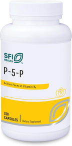 Klaire Labs SFI Health P-5-P - 30 mg Bioactive Vitamin B6 (Pyridoxal-5-Phosphate) - 100 Capsules