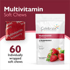 Celebrate Vitamins Multivitamínico Bariátrico Soft Chew - Fresa (60 unidades)