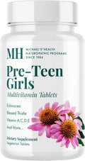 Michael's Health Naturopathic Programs Pre-Teen Girls - 60 Comprimidos Vegetarianos - Multivitamínico Diario para Crecimiento y Desarrollo Saludable - Kosher - 30 Dosis