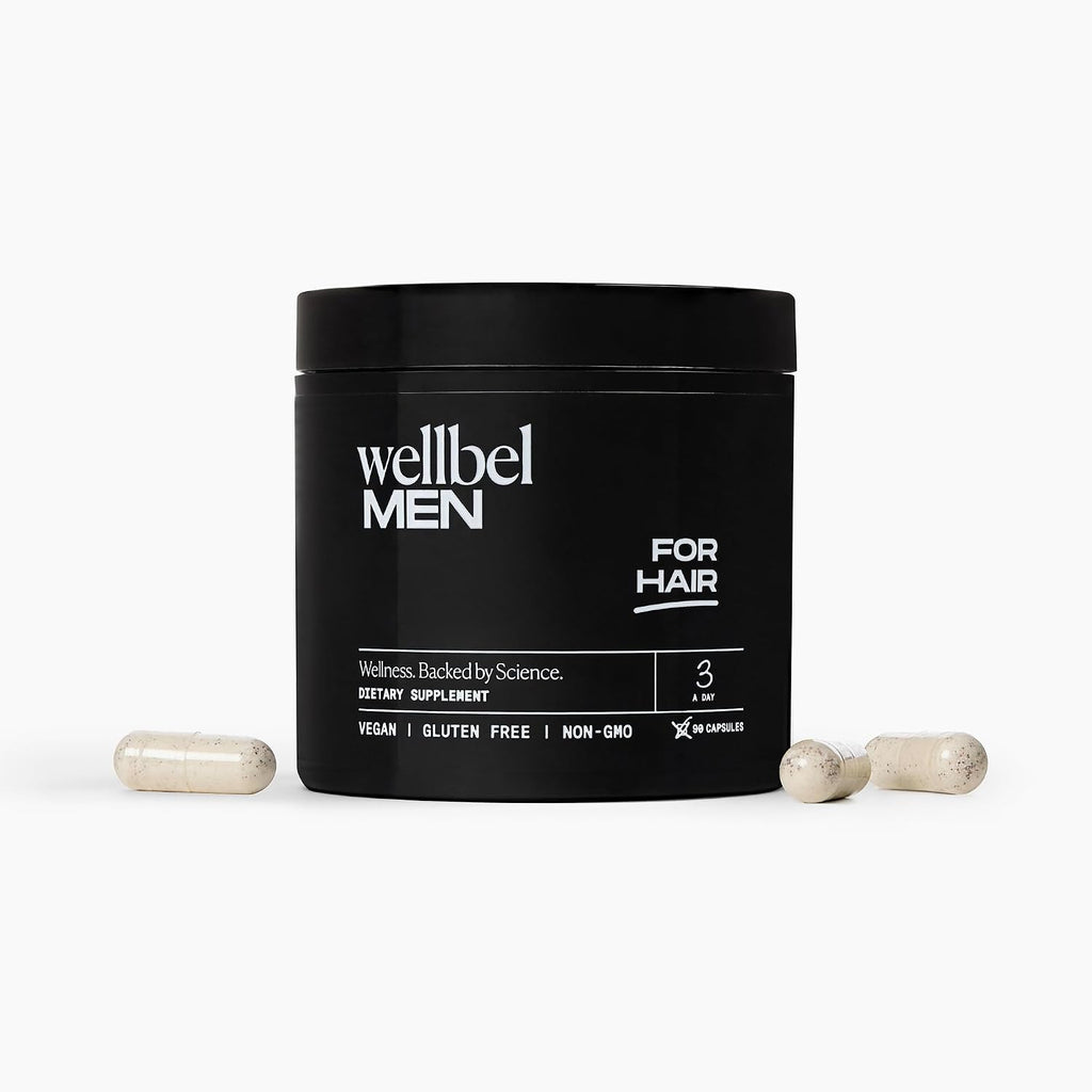 WELLBEL Men Complemento para Cabello, Piel y Uñas, Vegano, Sin Gluten y No GMO, 90 Cápsulas