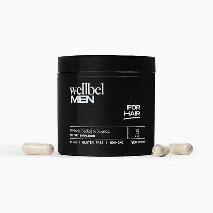 WELLBEL Men Complemento para Cabello, Piel y Uñas, Vegano, Sin Gluten y No GMO, 90 Cápsulas – Image 1