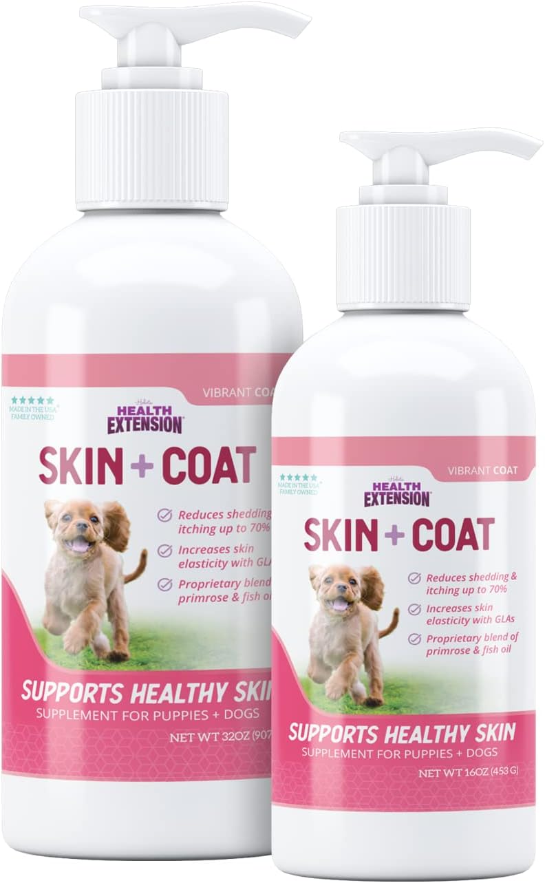 Health Extension Suplemento de Piel y Pelaje con Omega 3 y 6 para Perros, 16 oz