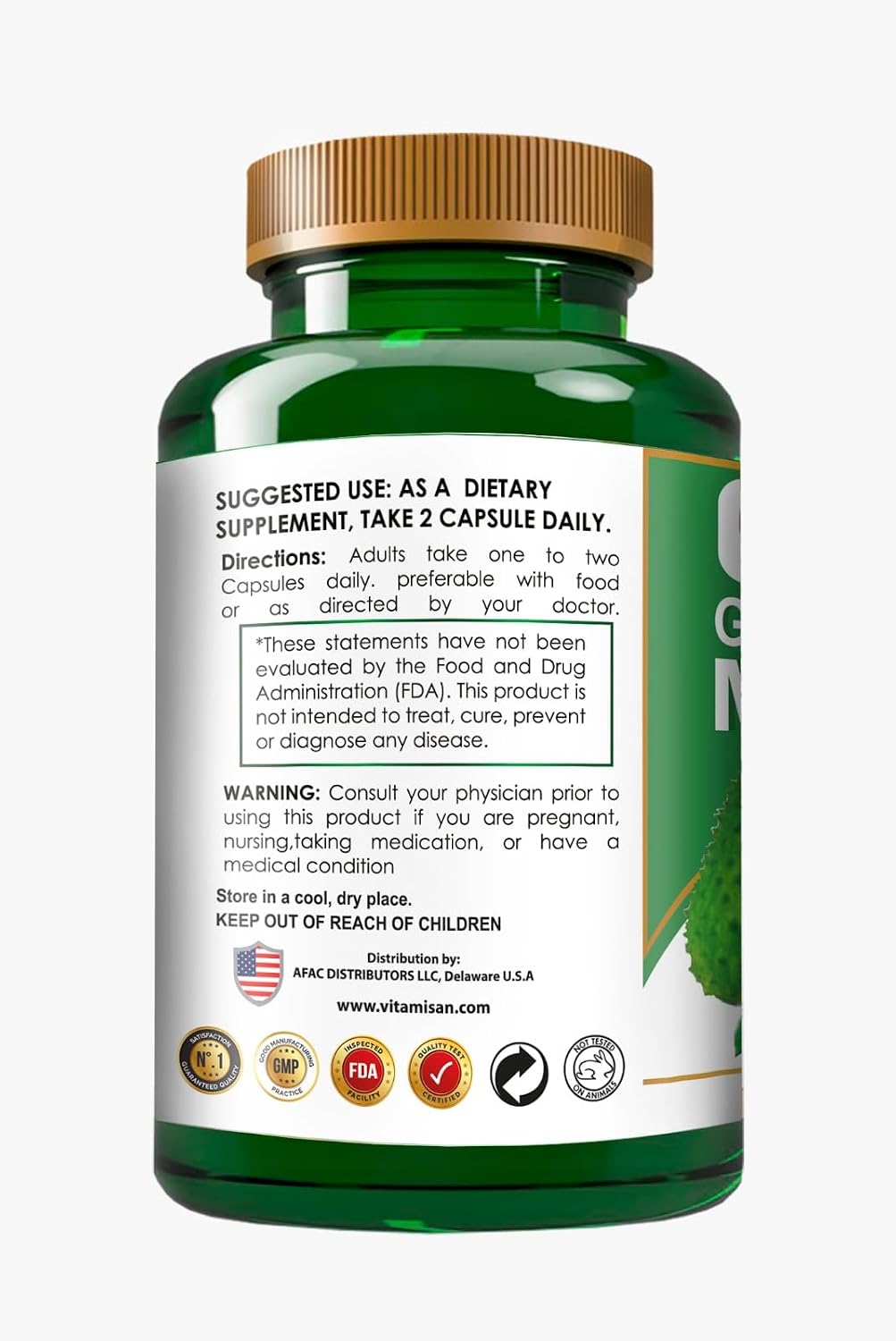 Graviola Soursop Annona muricata Anamu Moringa Green Superfood - 120 Cápsulas
