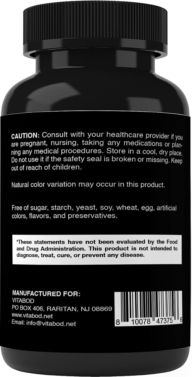 Vitabod Ácido Fólico 1 mg (1000 mcg) - 500 Comprimidos Veganos