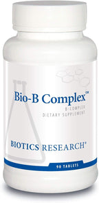 BIOTICS RESEARCH Bio B Complex - Complejo B de Alta Potencia con Folato y Vitaminas B2, B6 y B12 para la Producción de Energía, 90 Comprimidos