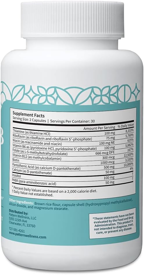Pattern Wellness Complejo de Vitaminas B (60 Cápsulas)