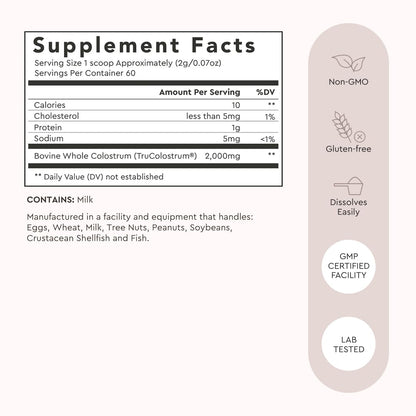 Calostro Bovino en Polvo Alaya Naturals – Superalimento, Calostro Bioactivo para la Salud Digestiva, Apoyo Inmunitario, – Image 5
