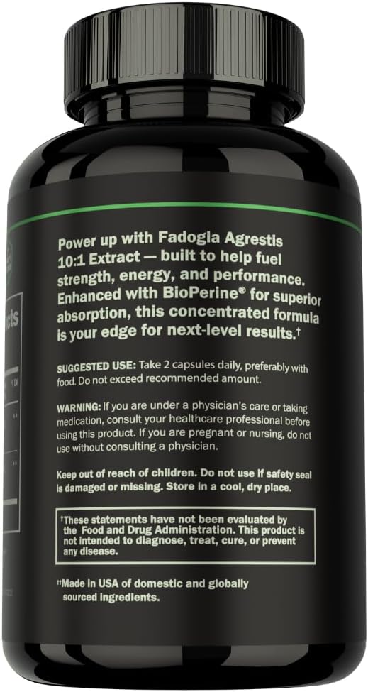 Prime Labs Fadogia Agrestis para Hombres - 600mg por Ración - 180 Cápsulas (90 Días)