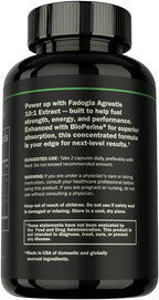 Prime Labs Fadogia Agrestis para Hombres - 600mg por Ración - 180 Cápsulas (90 Días)