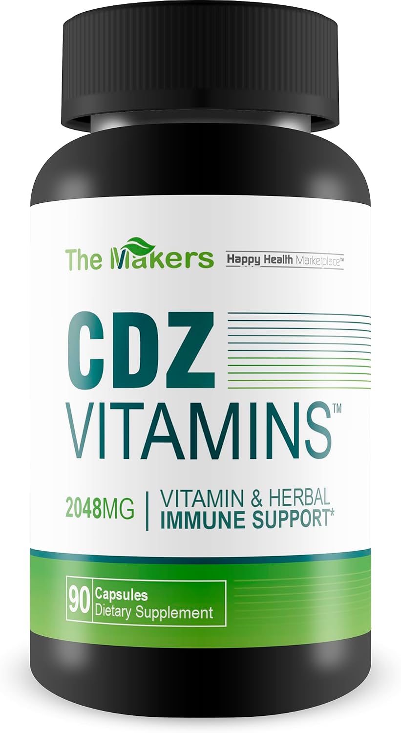 The Makers CDZ Vitamins - Suplemento de Vitamina C, D y Zinc con Hierbas