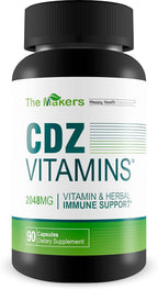The Makers CDZ Vitamins - Suplemento de Vitamina C, D y Zinc con Hierbas