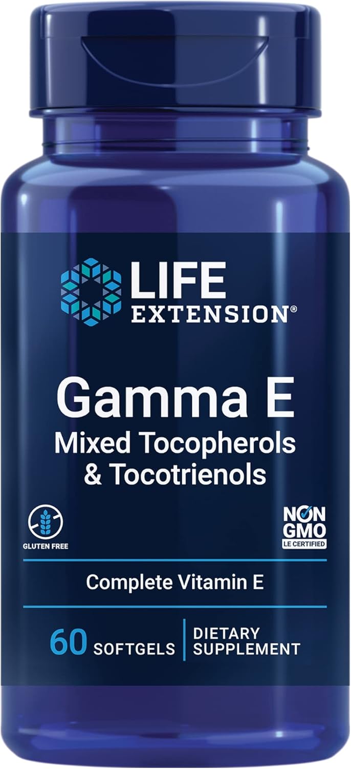 Life Extension Gamma E - Tocoferoles Mixtos y Tocotrienoles, 60 perlas blandas