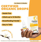 Genexa Gotas de Vitamina D para Bebés - Sabor Vainilla Orgánica - 270 dosis (3 frascos)