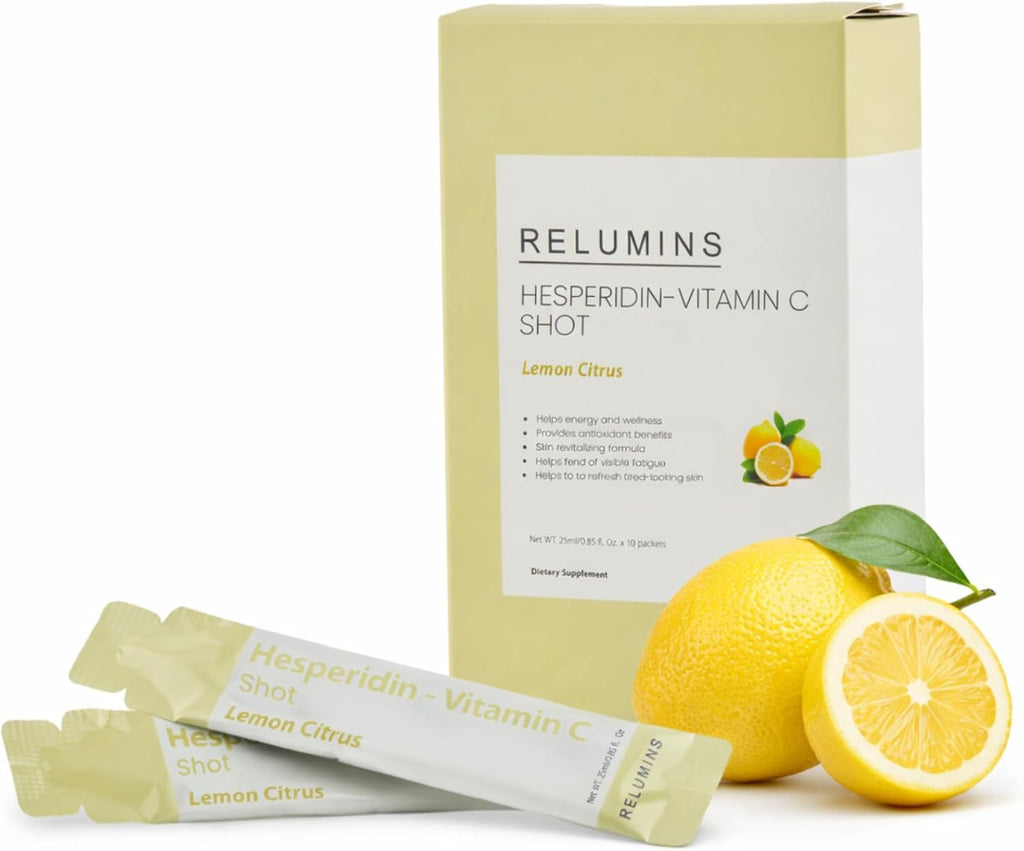 Relumins Vitamin C Shots con Hesperidina y Bioflavonoides - 10 sobres (25ml cada uno)