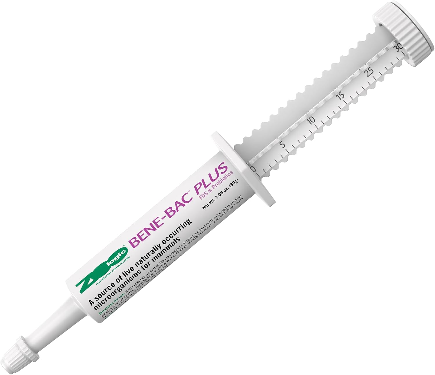 Pet-Ag Zoologic Bene-Bac Plus Gel Probiótico para Mamíferos - 30 g