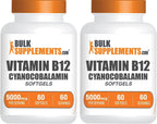 Vitamina B12 5000 mcg Softgels - Cianocobalamina - 180 Cápsulas Blandas