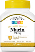 21st Century Niacina 250 mg – 110 Comprimidos (Paquete de 2)