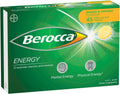 Berocca Energy Vitaminas B y C Sabor Mango y Naranja 45 Comprimidos Efervescentes