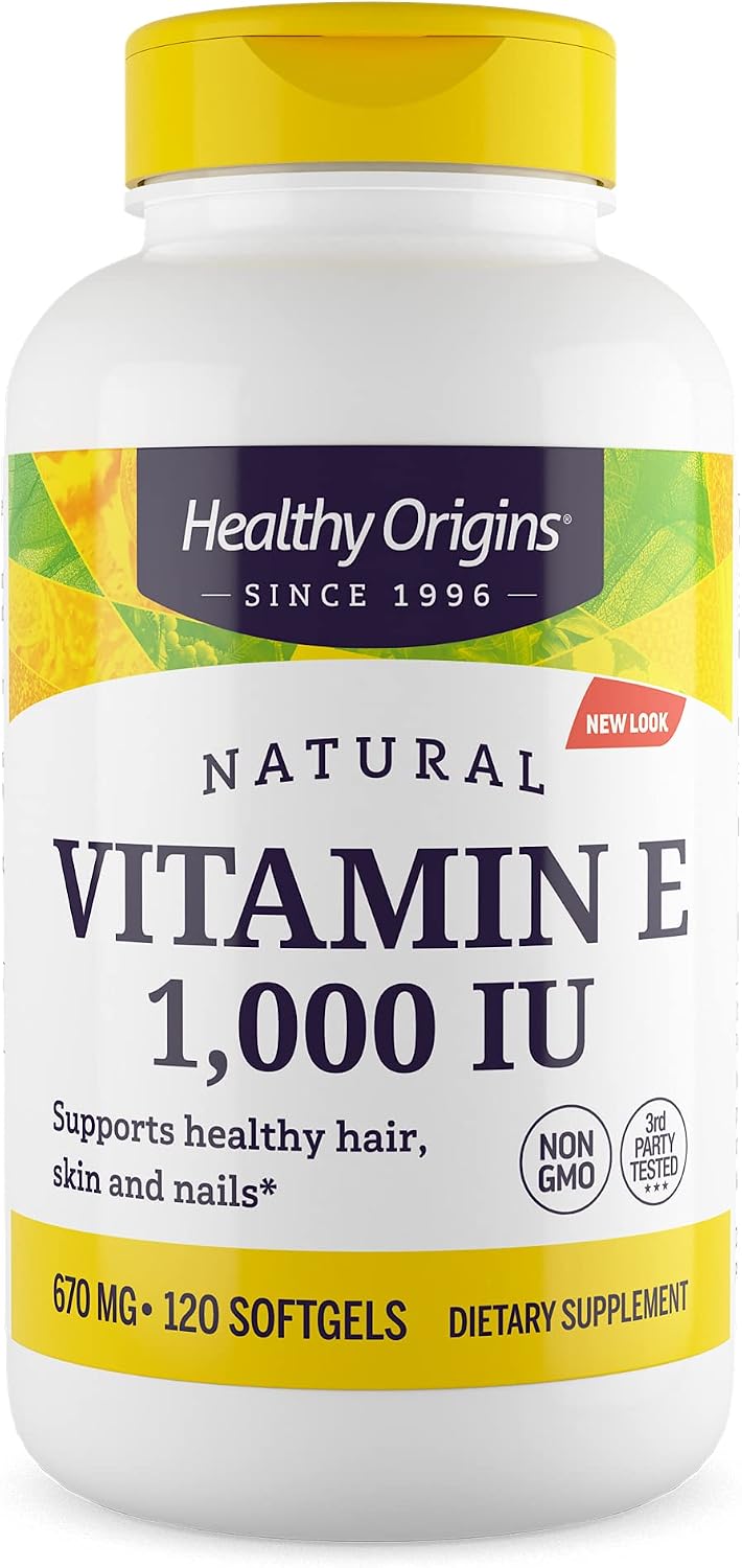 Healthy Origins Vitamin E 1,000 IU Natural with Mixed Tocopherols - 120 Softgels