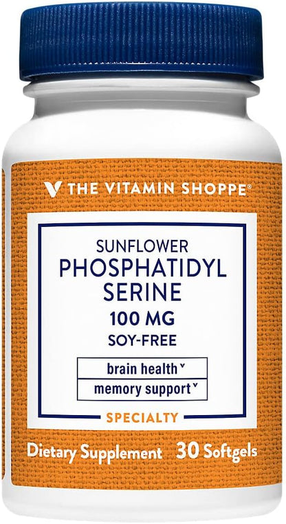 The Vitamin Shoppe Sunflower Phosphatidylserine 100 mg (30 Softgels) – Image 1