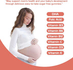 Health Dose Complejo Prenatal/Postnatal, Gominolas con Vitamina B6, B12, C, Zinc, 90 unidades